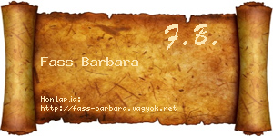 Fass Barbara névjegykártya